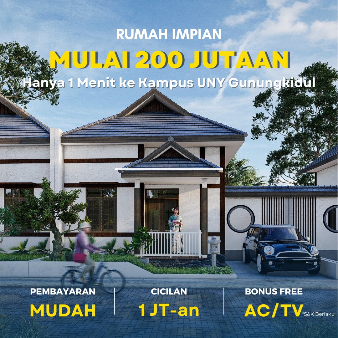 griya anugrah sejahtera rumah jogja 200 jutaan dekat UNY gunungkidul