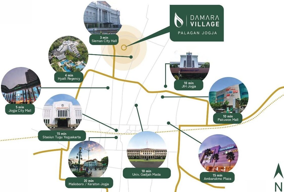 Maps Lokasi perumahan mewah damara village palagan yogyakarta
