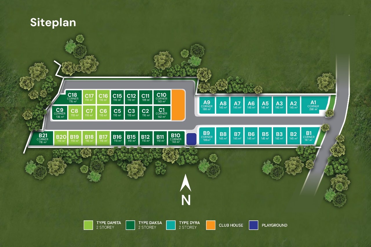 Siteplan hunian mewah damara village palagan perumahan di jogja sleman